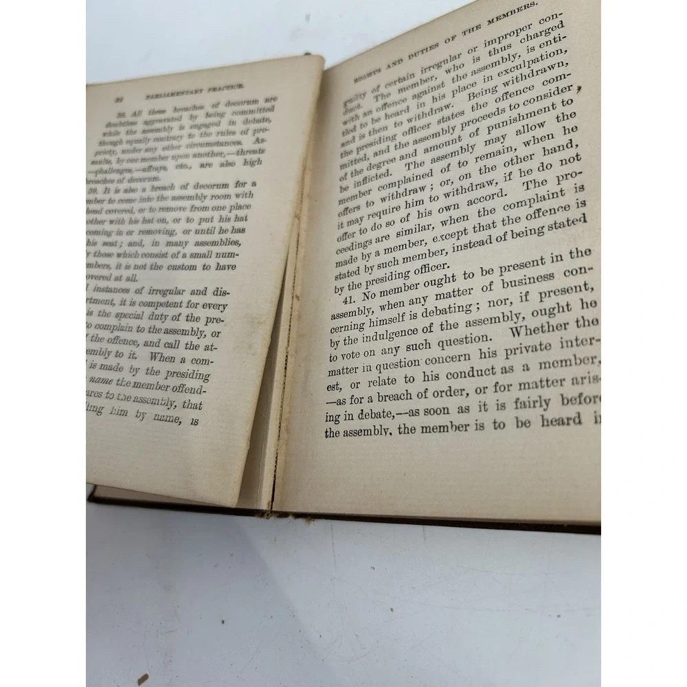 Cushing's Manual of Parliamentary Practice Revised Ed. Luther S. Cushing 1887